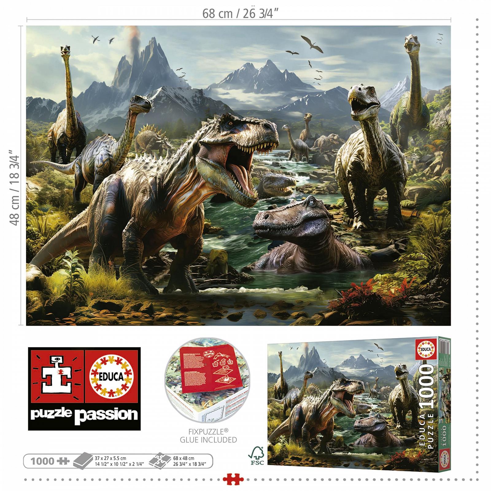Пазл Educa 19924 Wild Dinosaurs 1000 элементов 68 x 48 см, фото №5 Пазл Educa 19924 Wild Dinosaurs 1000 элементов 68 x 48 см, фото №5