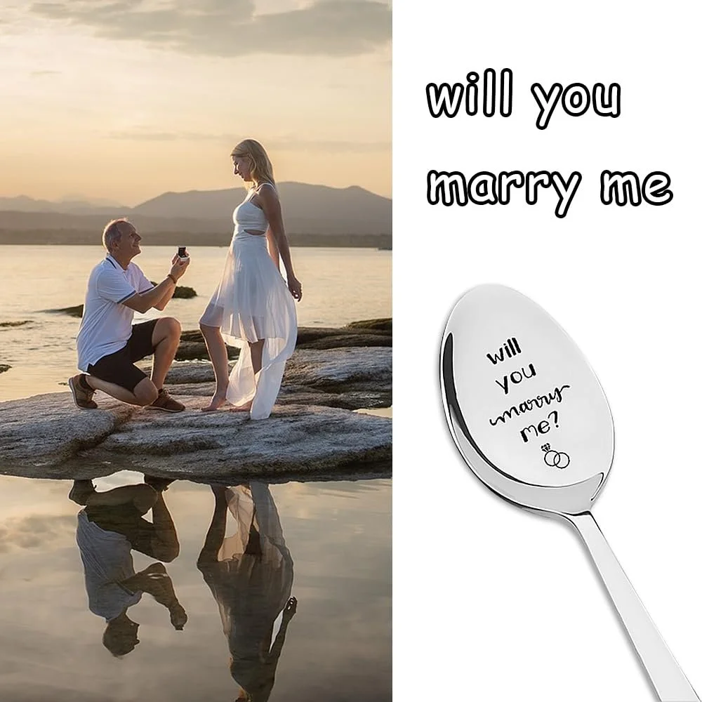 Ложка з написом Will You Marry Me Подарунок для нього Хлопцю, фото №2 Ложка з написом Will You Marry Me Подарунок для нього Хлопцю, фото №2