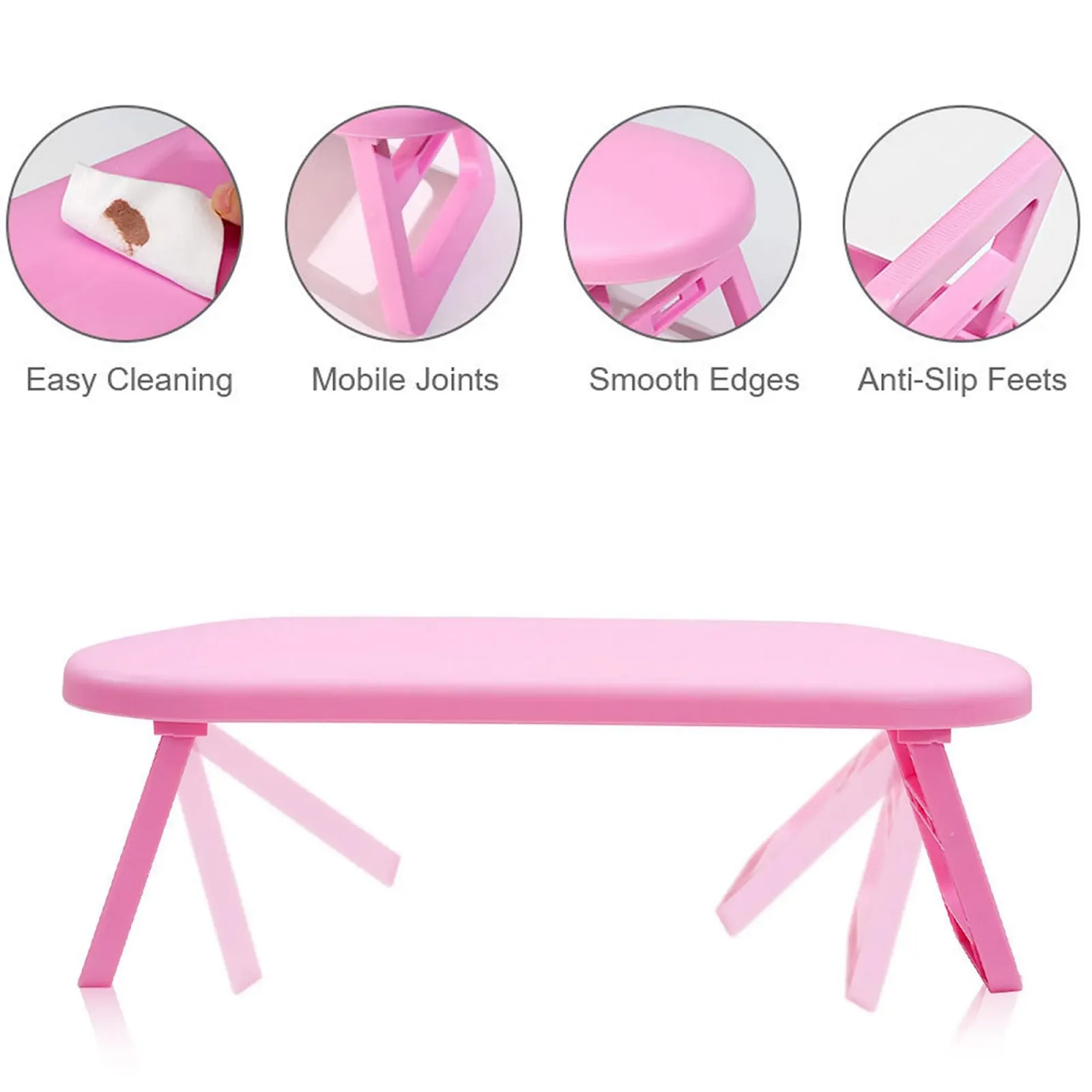 Підставка під руку для манікюру YUEMING, подушка для рук з PU шкіри, складана, фото №4