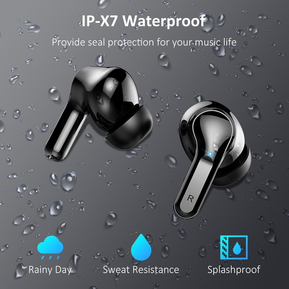 Bluetooth Навушники 3g Mini Бездротові Bluetooth 5.4, Глибокі Баси 3D Стерео, 4 ENC Мікрофони Шумопоглинання, USB-C Внутрішньоканальні Навушники, IP-X7 Водонепроникні Спортивні для Залу, фото №7