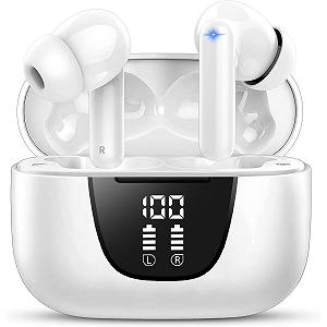 Наушники Vtkp, Беспроводные Bluetooth 5.3 Вкладыши 4 ENC Микрофона 2023 Шумоподавляющие, 56-ч Глубокий бас, USB-C Водонепроницаемые IPX7 - Фото 1