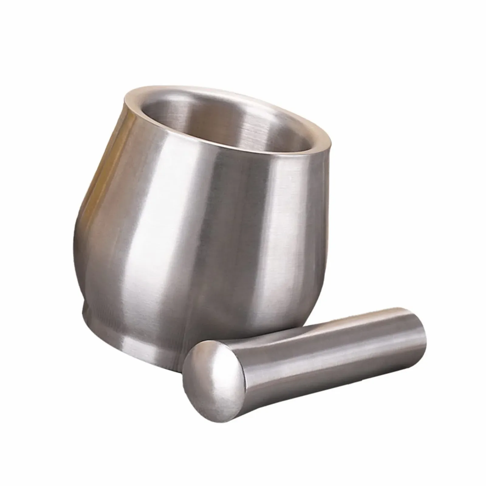 Товкачка Knoblauchstampfer Professioneller Edelstahl Trommelform, фото №6