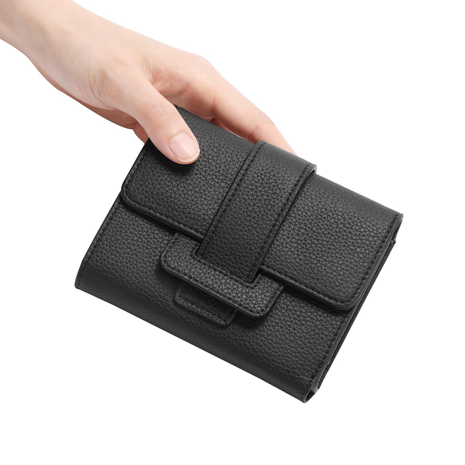 Кошелек GOIACII Женский Маленький A01-black Минималистичный, фото №8