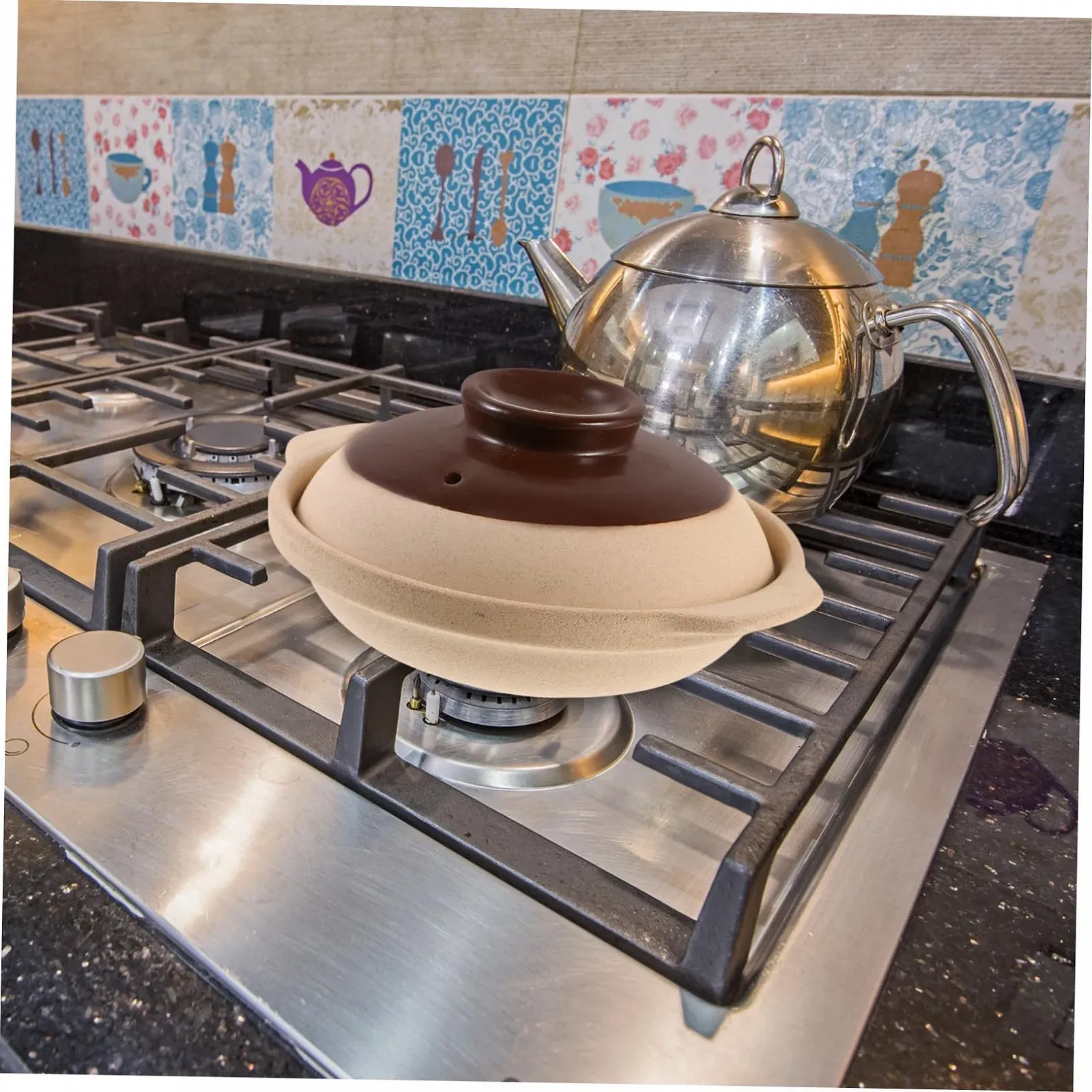 Горшок керамический с крышкой термостойкий для газовых плит, фото №9