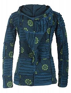 Куртка Женская в стиле пэчворк с капюшоном Vishes Alternative Clothing Хлопок с цветочной вышивкой и заостренным капюшоном synthetic.ua - Фото 1