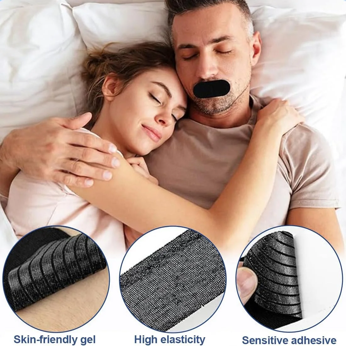 Пластирі від хропіння 20 шт. Шкірні, дихаючі матеріали, фото №3