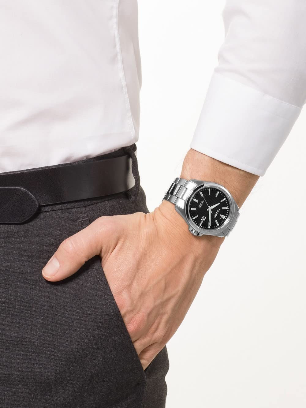 Чоловічий годинник Citizen Eco-Drive BM7470-84E, титан, сріблястий, браслет, фото №5