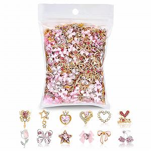 Набір прикрас для нігтів Прикраса для нігтів Серце Зірка Прикраса для нігтів Вишня 3D Alloy Y2K - Фото 1