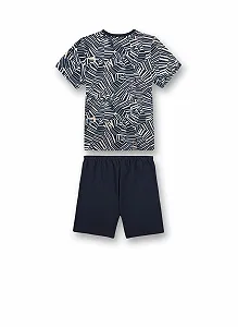 Комплект піжами Sanetta для хлопчиків, шорти, сірий synthetic.ua - Фото 1