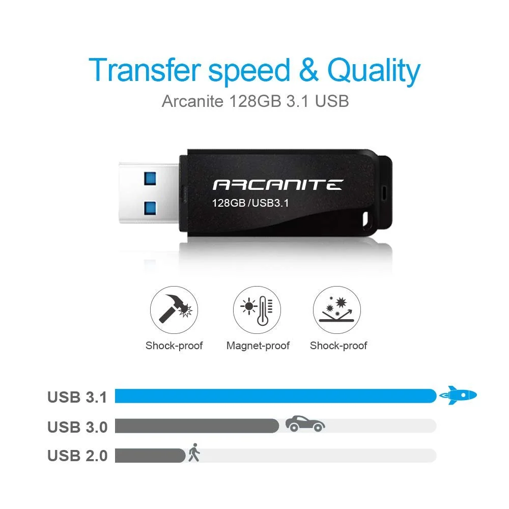 USB-флеш-накопичувач ARCANITE 128 GB USB 3.1, фото №3 USB-флеш-накопичувач ARCANITE 128 GB USB 3.1, фото №3