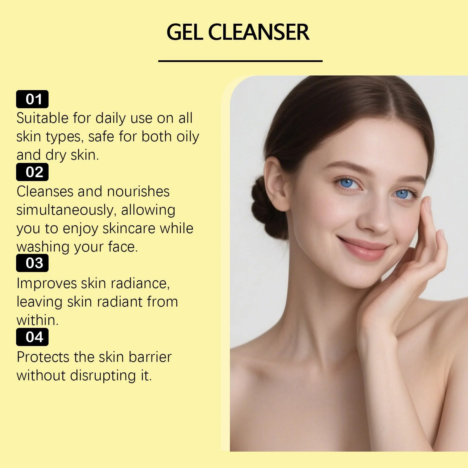 Гель для умывания Куркума и Витамин C, гель для лица с куркумой для сияющей кожи, натуральное отшелушивание против старения, средство для умывания лица, глубокое очищение, отшелушивание и сужение пор для всех типов кожи, фото №5