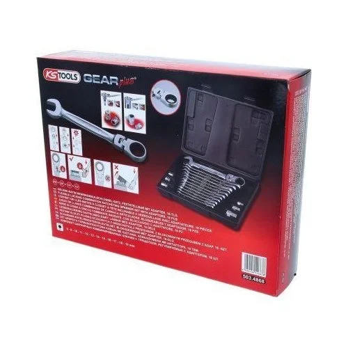 Набір ключів комбінованих тріскачкових KS TOOLS 503.4868, фото №4