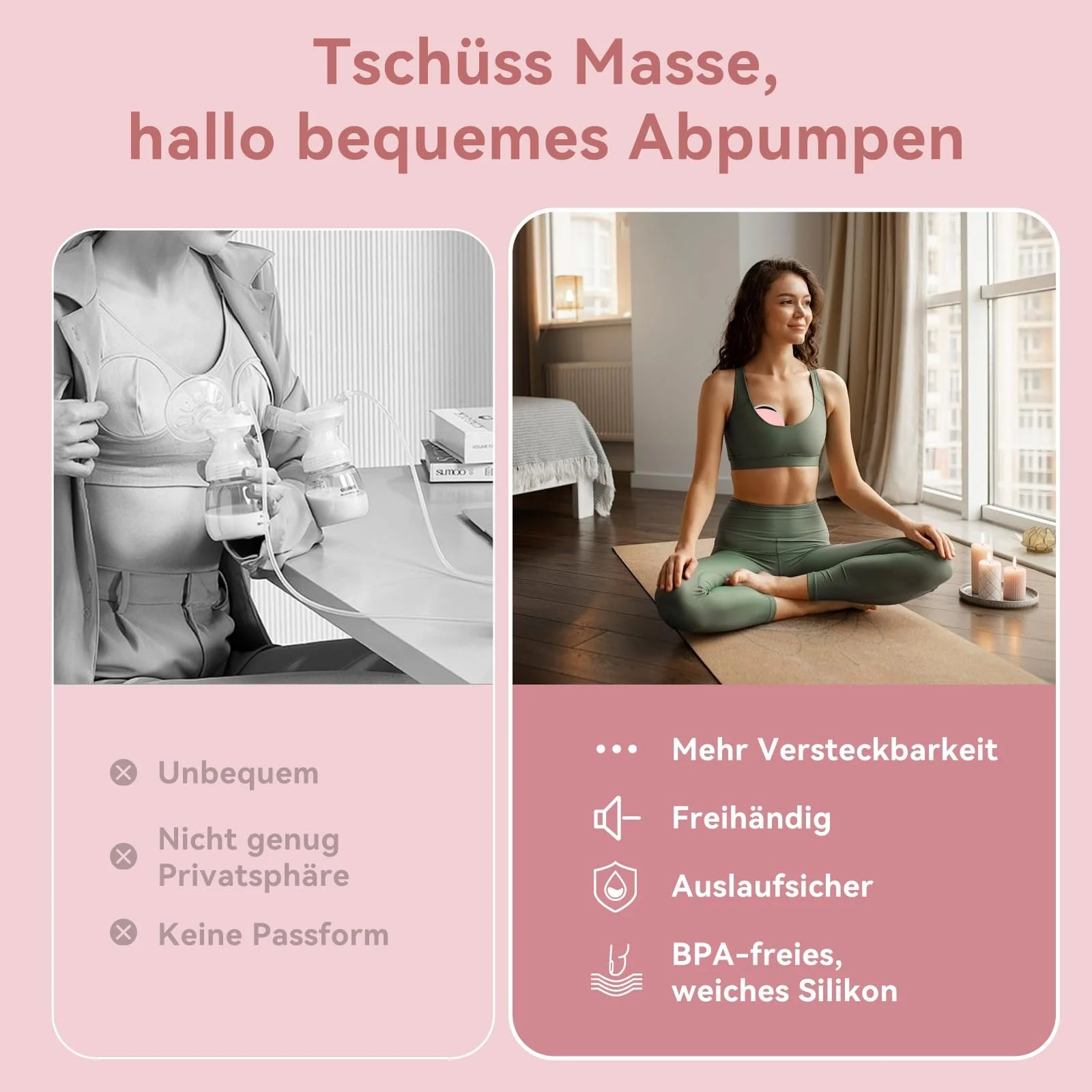 Молокоотсос электрический MUTOUHE Портативный Handsfree 4 режима и 12 уровней Low Noise Level с фланцем 19/21/24 мм, фото №5 Молокоотсос электрический MUTOUHE Портативный Handsfree 4 режима и 12 уровней Low Noise Level с фланцем 19/21/24 мм, фото №5