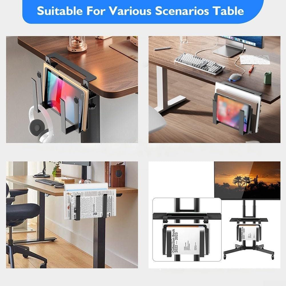 Регулируемая Подставка для Ноутбука, Настольный Органайзер для Хранения, Охлаждающая Подставка, Крепление для Боксерского Стола для Спальни, Класса, Отелей, Кабинета с Несколькими Устройствами White-1, фото №4