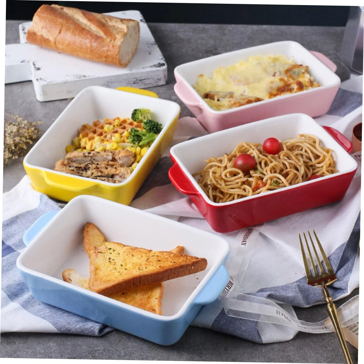 Форма для запікання BESTYASH керамічна прямокутна термостійка з кришкою жовта, фото №3 Форма для запікання BESTYASH керамічна прямокутна термостійка з кришкою жовта, фото №3