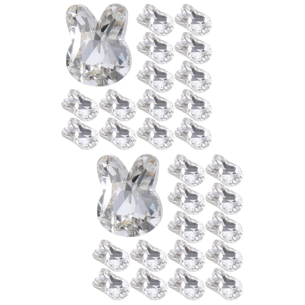 Стрази для нігтів FRCOLOR 40 шт Кролик, наклейки для нігтів, 3D, кристали, шарми, фото №1