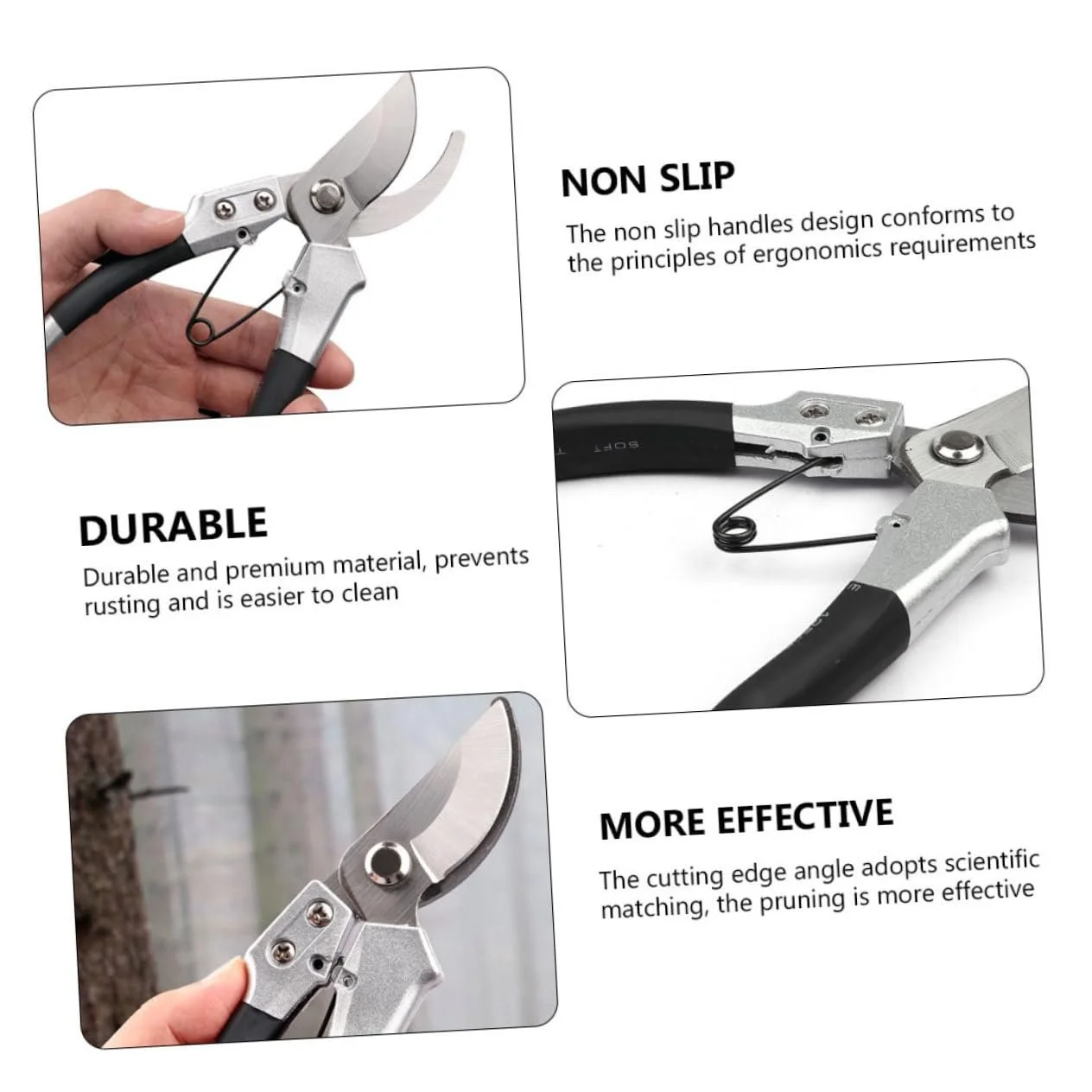 Садовий секатор Happyyami Сріблястий, фото №5