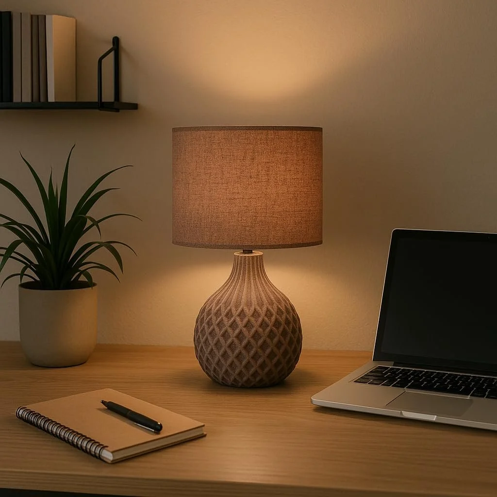 Настільна лампа Luxus Paris H 34 x Діаметр 20 E27 Кераміка Червоний, фото №6