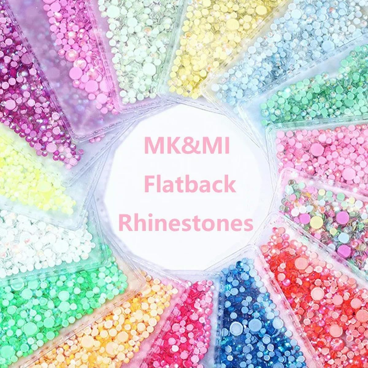 Стразы Без HotFix Стекло SS3-SS12 1440 шт. Кристалл AB Оранжевый, фото №2