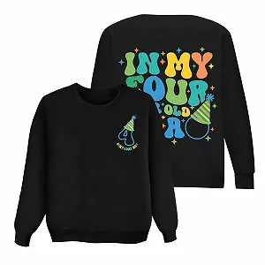 Модний світшот для дівчинки з принтом літер, круглим вирізом горловини та довгими рукавами для підлітків - Фото 1