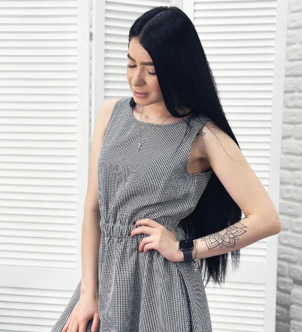 Женское летнее платье миди на резинке GF509323 размер 42/44, цвет черный, фото №2