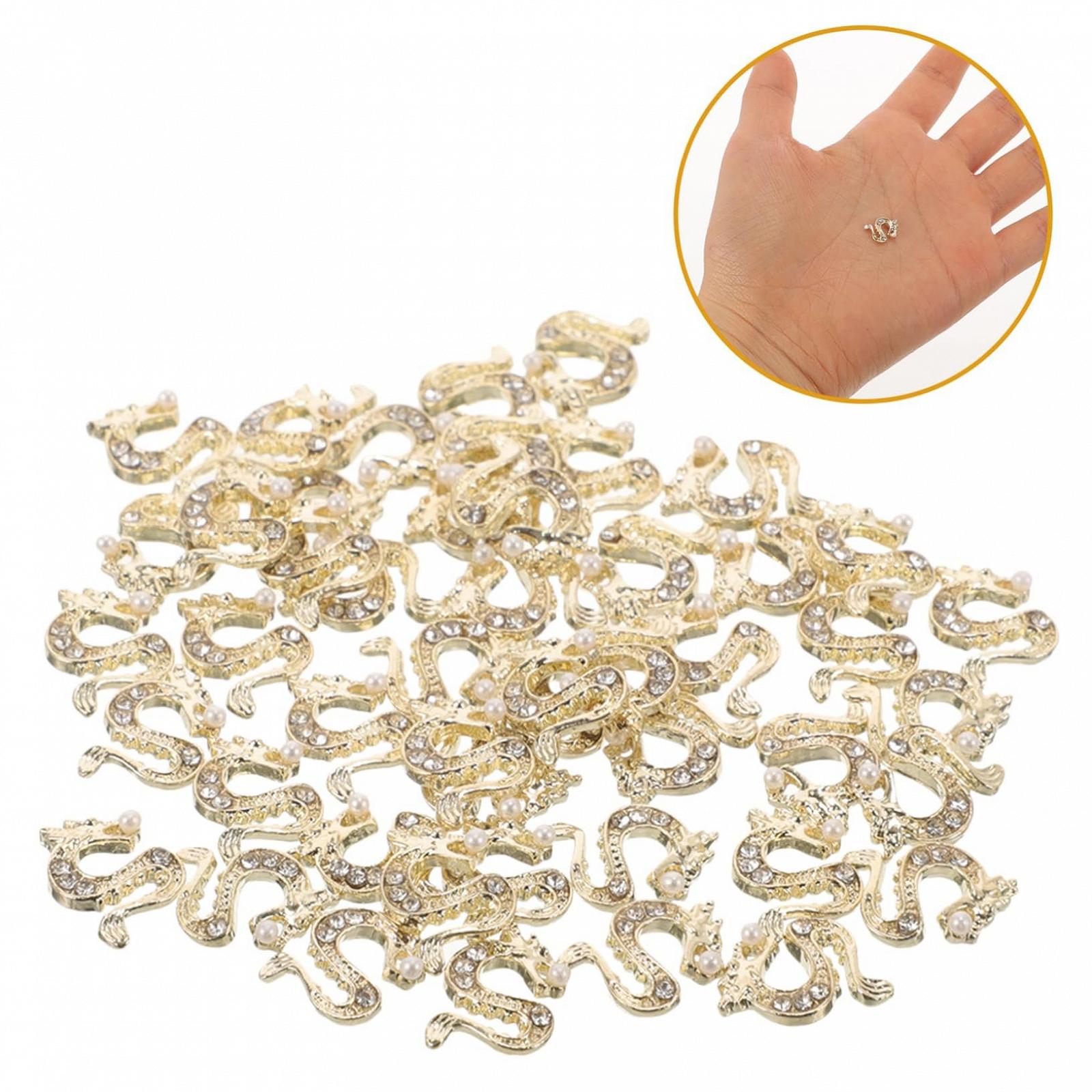 Набор украшений для ногтей (50 шт.) Камни для ногтей Камни для ногтей Ювелирные изделия для ногтей Аксессуары для маникюра Цинковый сплав, фото №2