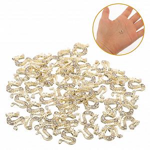 Набор украшений для ногтей (50 шт.) Камни для ногтей Камни для ногтей Ювелирные изделия для ногтей Аксессуары для маникюра Цинковый сплав synthetic.ua - Фото 1