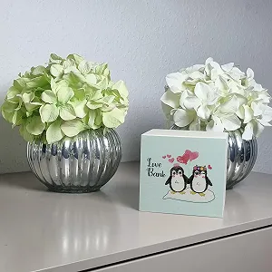 Скарбничка Penguin Love Bank Пінгвіни дерев'яна з пластиковою пробкою synthetic.ua - Фото 1