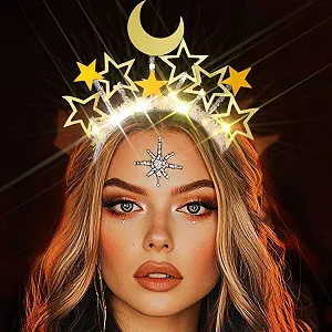 Обруч для волос Звезда, Золотой LED - Фото 1