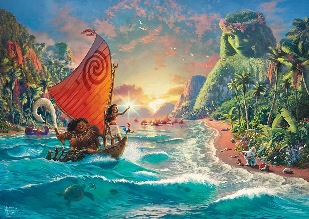 Пазл Schmidt Spiele Thomas Kinkade Disney Moana 58030 1000 деталей Черный Белый, фото №1