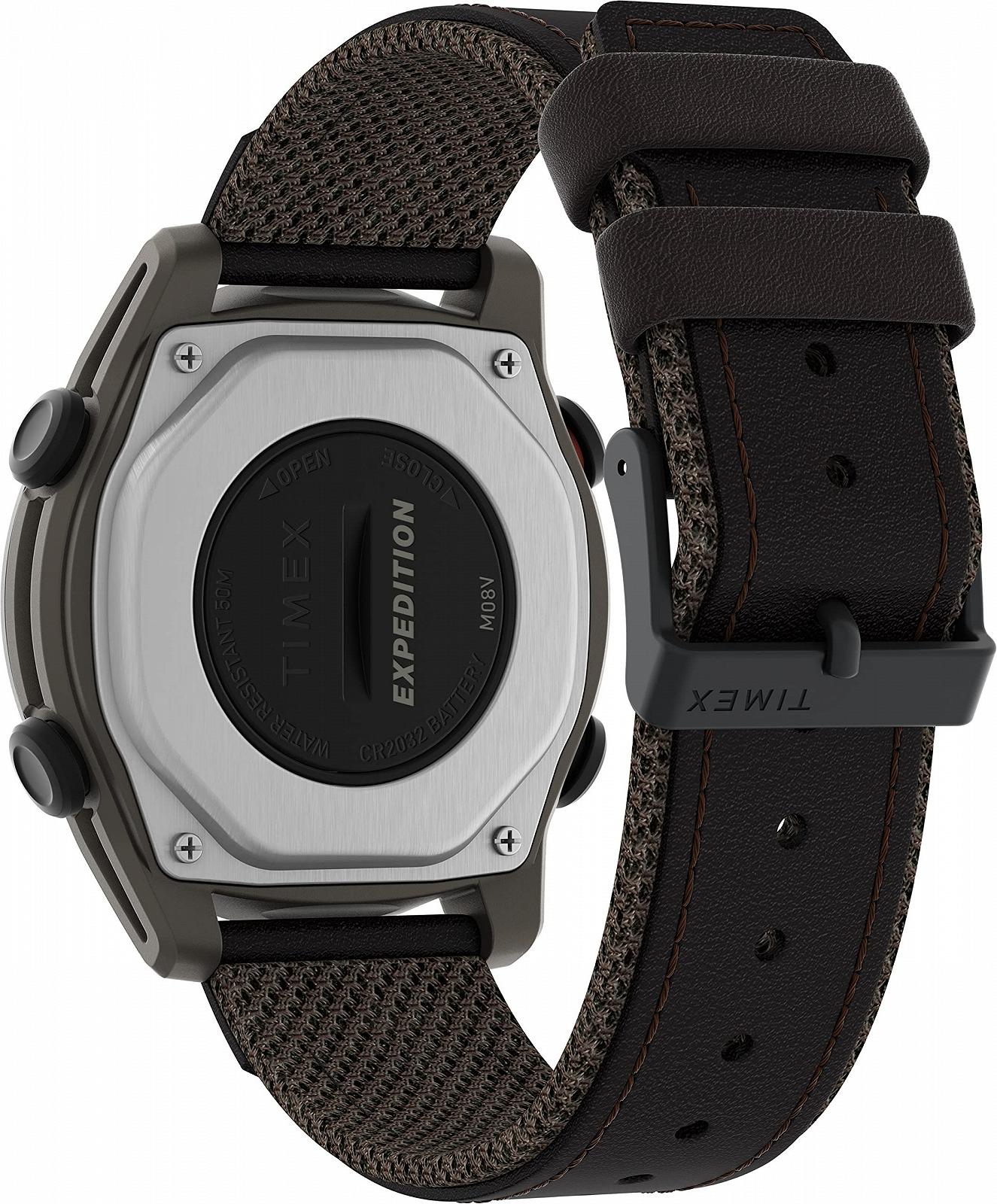 Годинник Timex Expedition Robust Digital для чоловіків 43 мм з шкіряним ремінцем, фото №3