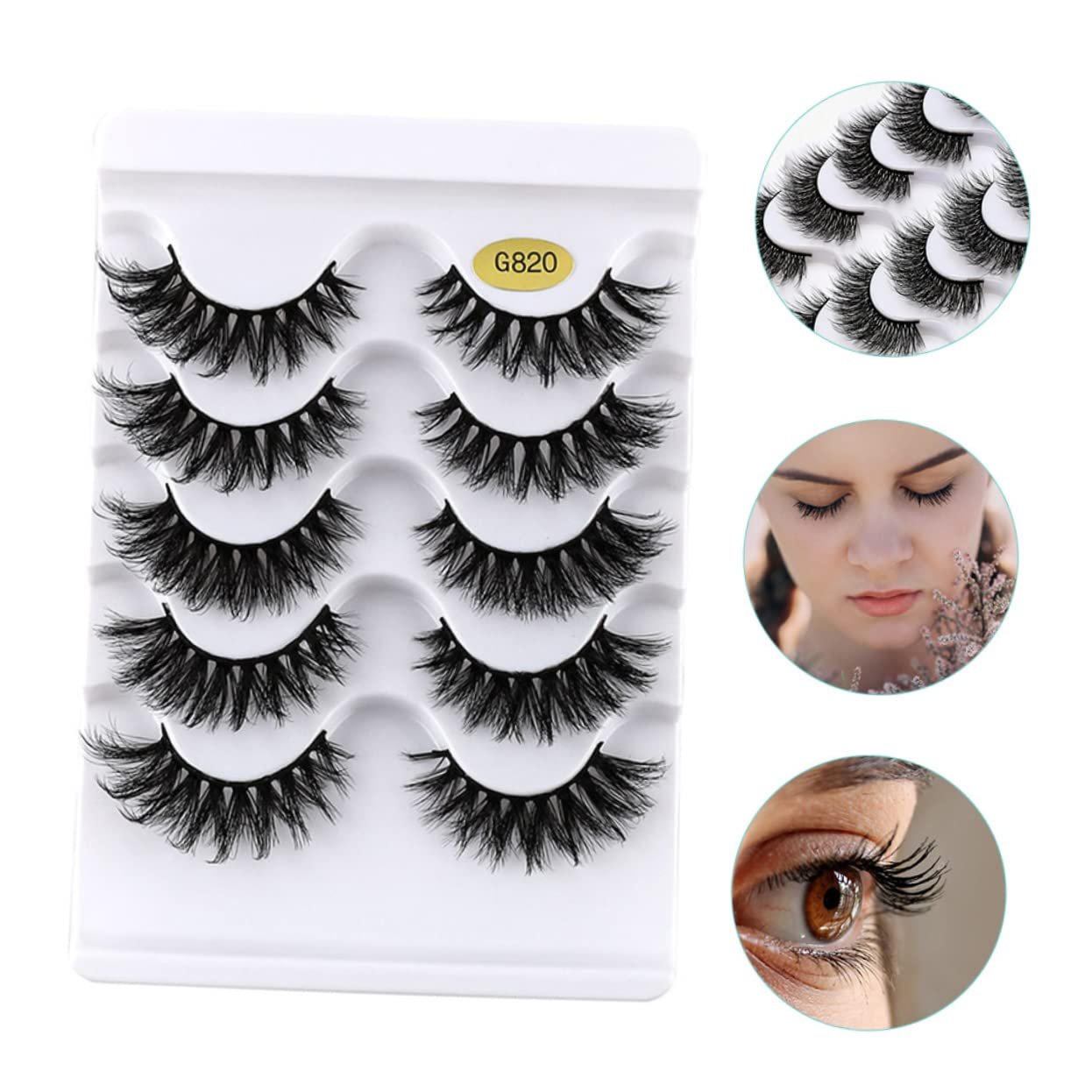 Накладные ресницы Angoily 3D, 5 пар, черные, фото №7 Накладные ресницы Angoily 3D, 5 пар, черные, фото №7