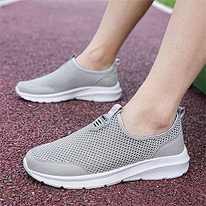 Кроссовки Road Fashion Летние Мужские Дышащая Сетка Плоские На Шнурках Casual Красный Черный synthetic.ua - Фото 1