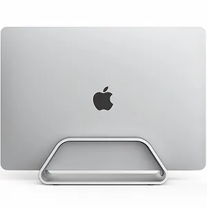 Підставка для ноутбука вертикальна HumanCentric для Macbook, сумісна з MacBook Pro, MacBook Air, алюміній, срібло - Фото 1