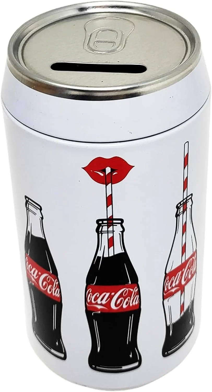Копилка Coca Cola металлическая многоразовая 12,5 x 6,5 см красная, фото №1