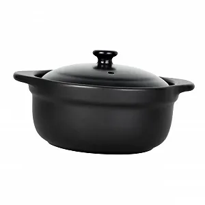 Керамічна каструля Піщаний горщик Жаростійка Антипригарна з кришкою - Фото 1