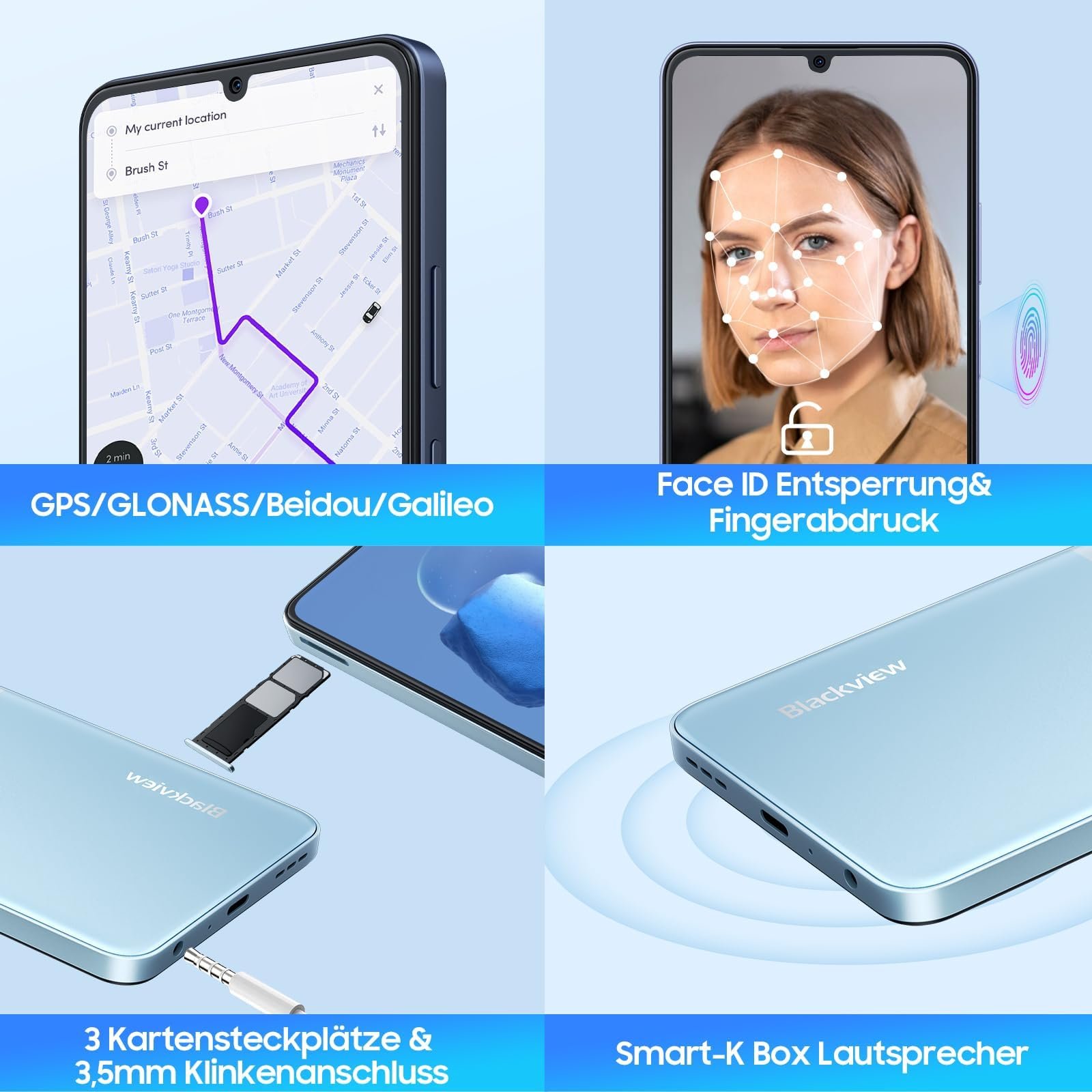 Смартфон Blackview Color 8 16GB/256GB T616 6.75" 90 Гц 50 MP 6000 мАч 4G Dual SIM Без контракта, фото №6