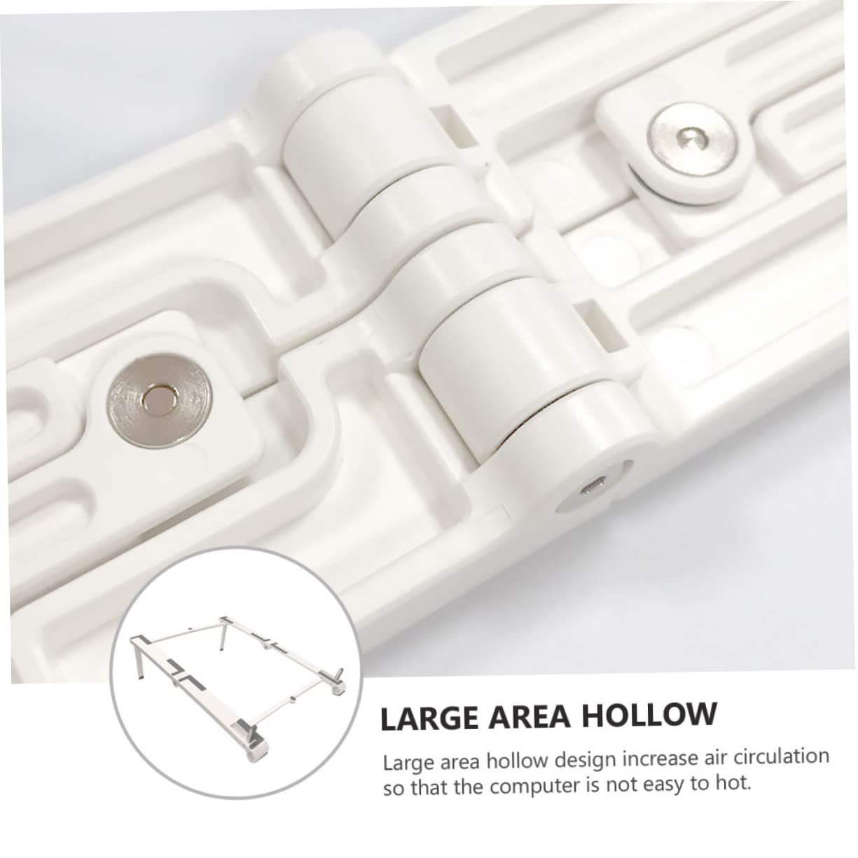 Підставка для ноутбука складна, регульована по висоті, ергономічна, для планшета, сумісна з ноутбуками та планшетами, проста у використанні, покращує охолодження, фото №6