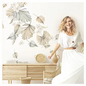 Купити Наклейка на стіну Grandora DL994-04 Листя в стилі бохо Тропічні рослини Декор для спальні та вітальні - Фото 1 Наклейка на стіну Grandora DL994-04 Листя в стилі бохо Тропічні рослини Декор для спальні та вітальні - Фото 1