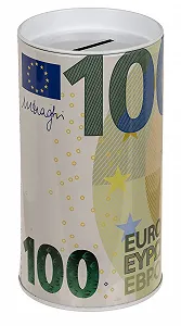 Копилка Euro Notes 100 Euro Металлическая 15.5х8 см - Фото 1