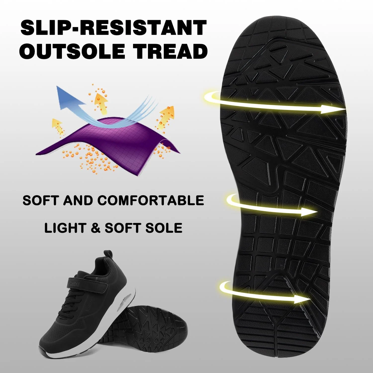 Детские Кроссовки Спортивная Обувь для Мальчиков и Девочек Обувь для Зала Теннисные Туфли Легкие Кроссовки для Бега на Открытом Воздухе Фитнес Кроссовки, фото №5