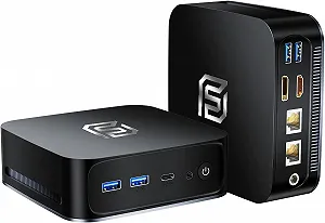 Міні ПК NIAKUN Intel N95 / RAM 16GB / SSD 512GB / Intel UHD Graphics / 2 x HDMI / LAN / Wi-Fi 5 / Bluetooth 4.2 / Windows 11 / Чорний - Фото 1