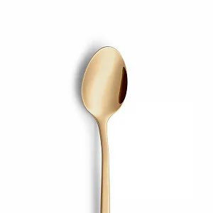 Ложка для коктейлей Beckmann & Rommerskirchen VISTA Long Drink/Latte Macchiato, набор 6 шт | PVD Золото | Матовая нержавеющая сталь | Длинная ложка для латте макиато | Длинная кофейная ложка | Барная ложка synthetic.ua - Фото 1