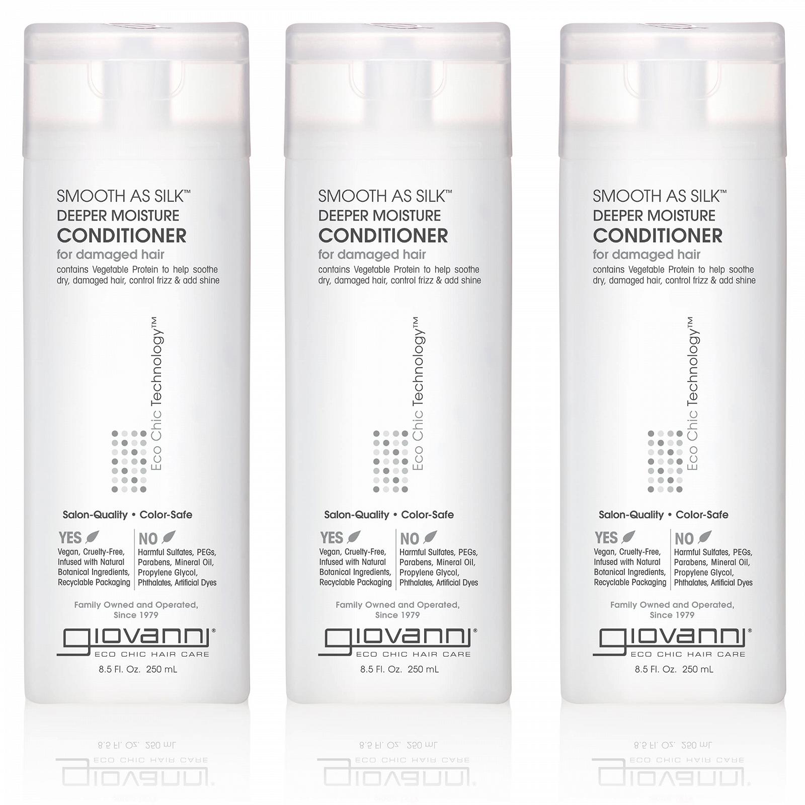 Кондиционер Giovanni Cosmetics Smooth As Silk 8.5 Fl OZ (упаковка из 3 шт.), фото №1