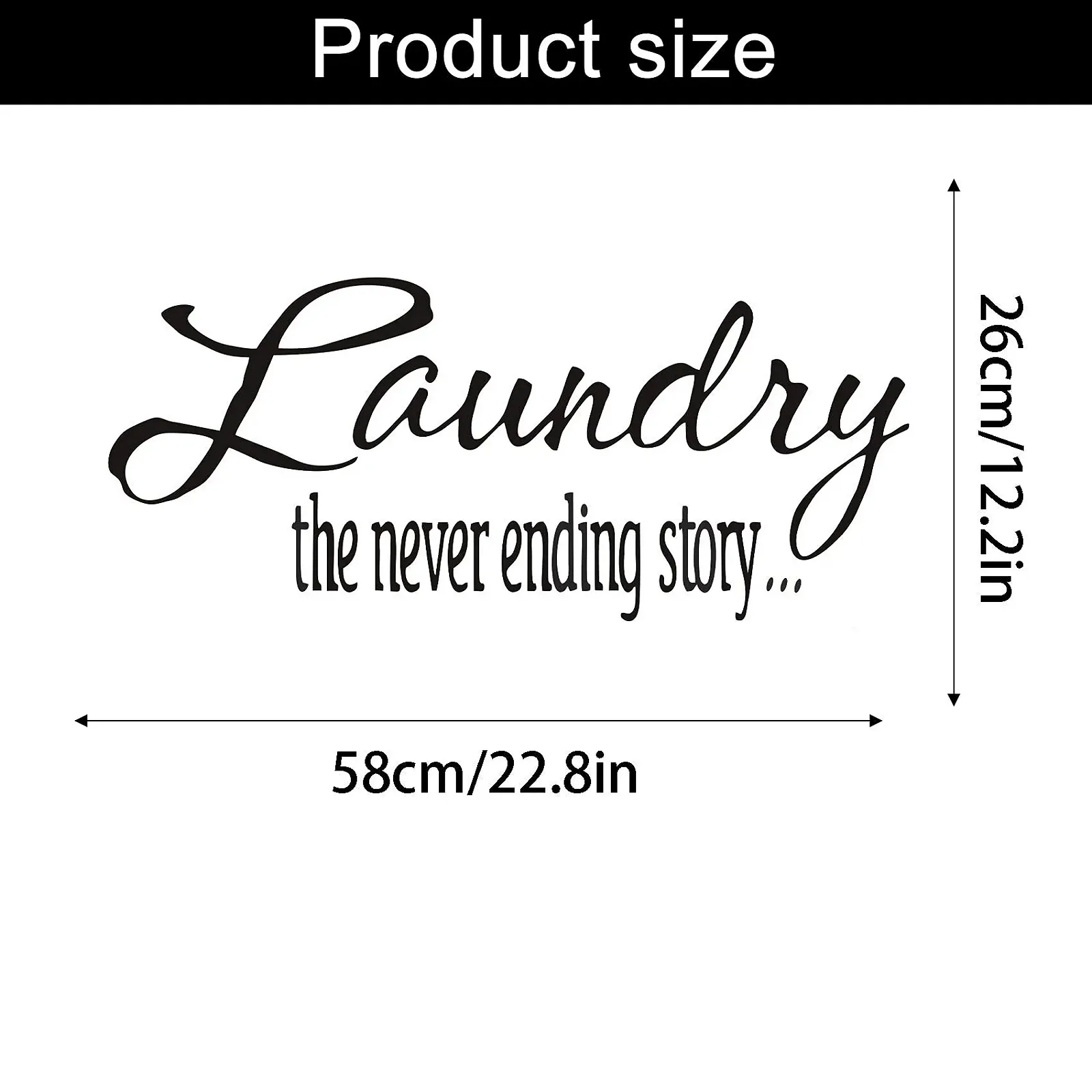 Настінна наклейка Cuayaes Laundry The Never Ending Story Вінілова, фото №2 Настінна наклейка Cuayaes Laundry The Never Ending Story Вінілова, фото №2