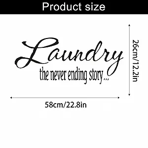 Настінна наклейка Cuayaes Laundry The Never Ending Story Вінілова synthetic.ua - Фото 1