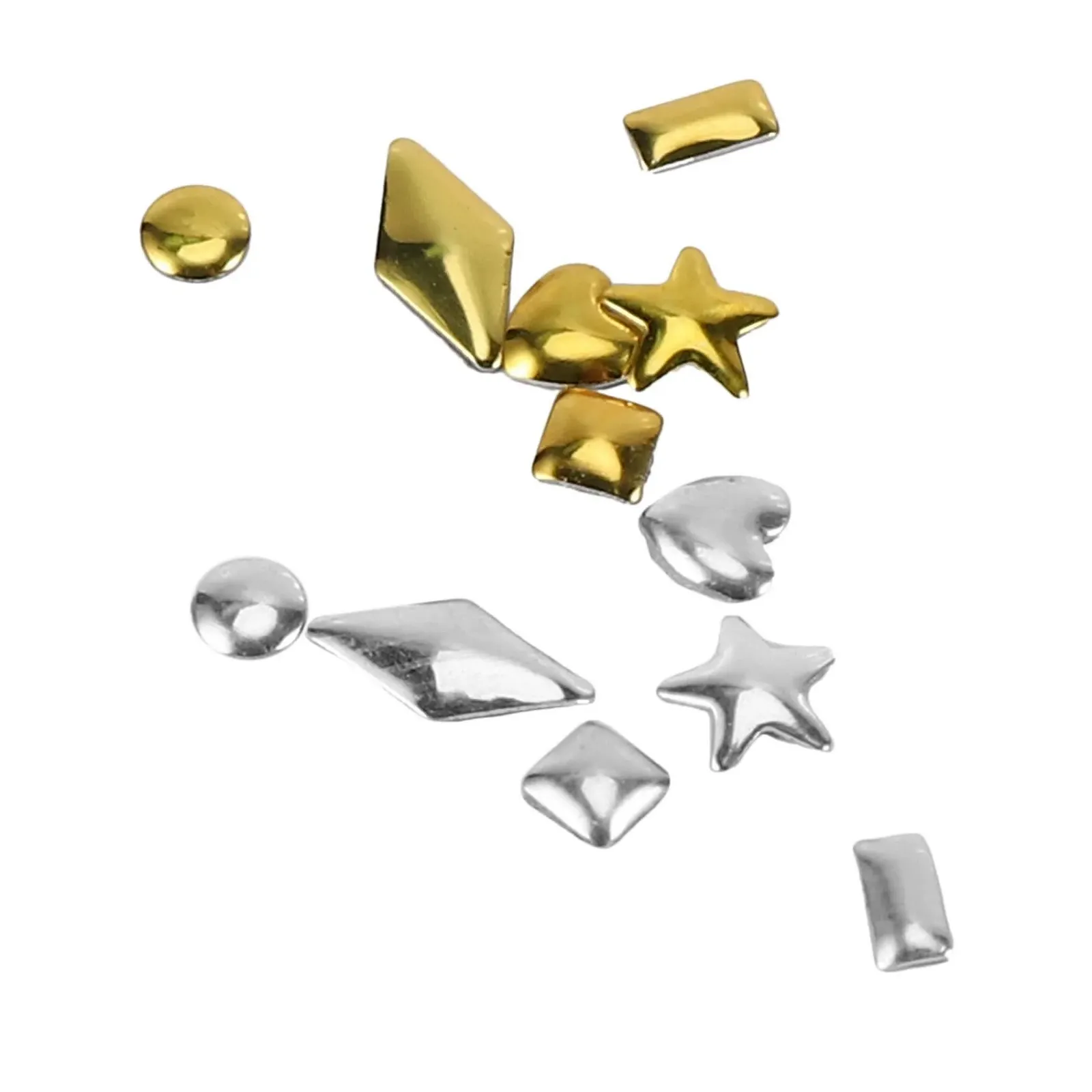 Прикраса для нігтів Booso 3D, золоті та срібні заклепки 6#, фото №8