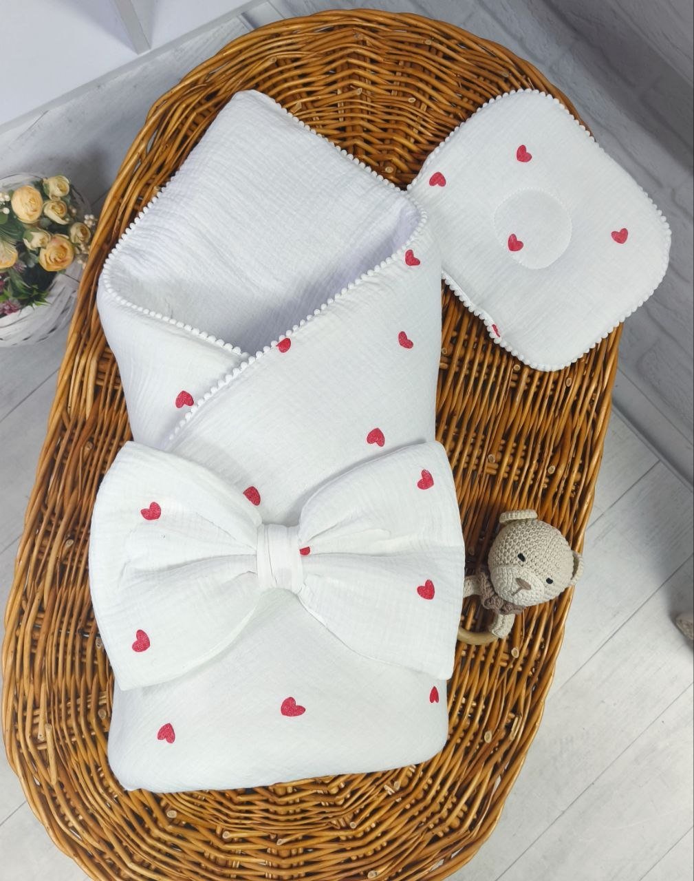 Демисезонный-летний набор для новорожденного, белый, фото №4