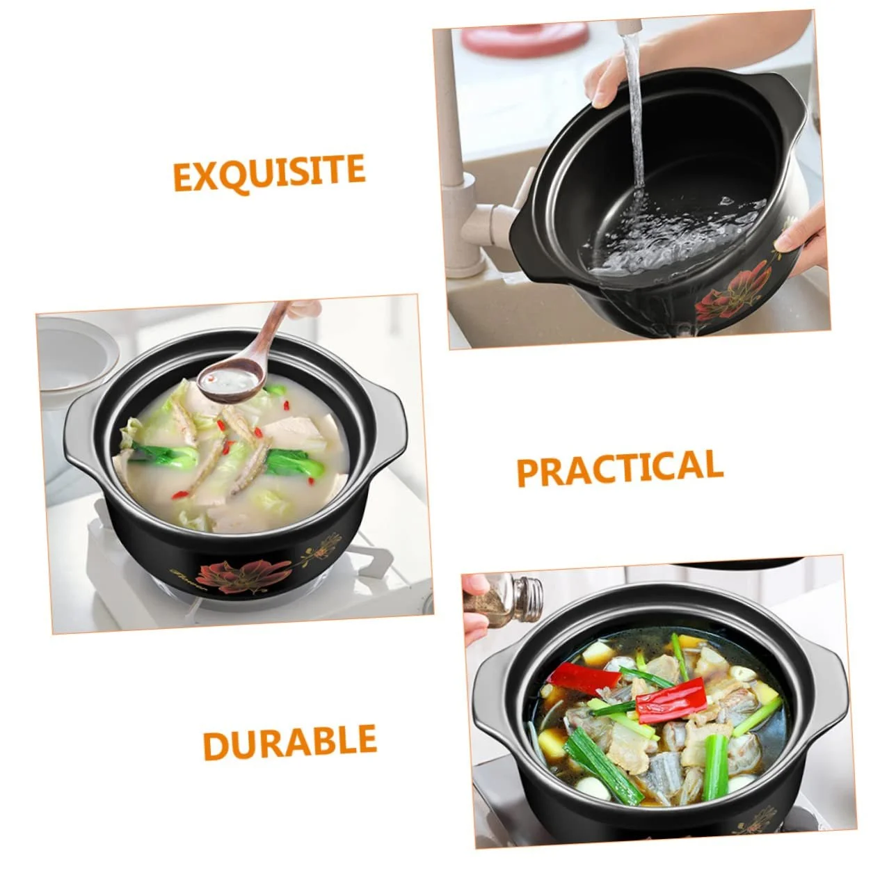 Каструля AUTSUPPL керамічна багатофункціональна для дому, фото №5 Каструля AUTSUPPL керамічна багатофункціональна для дому, фото №5