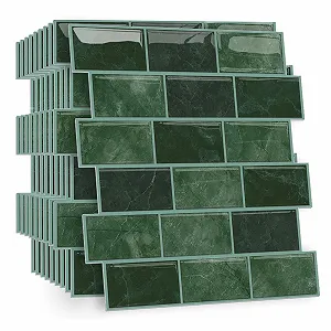 Наклейки на плитку HPNIUB Green Metro 30 x 30 см 10 шт. - Фото 1